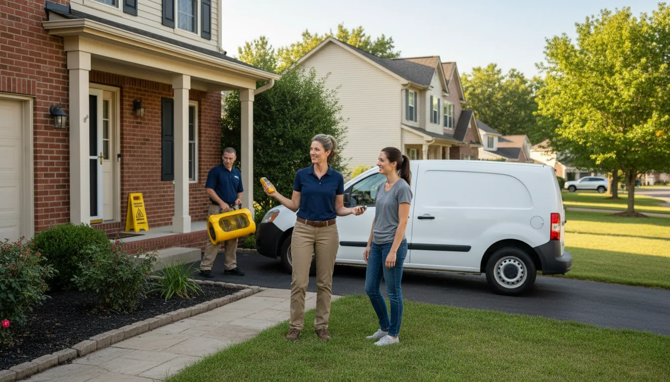 Residential water damage restoration in Garards Fort, PA